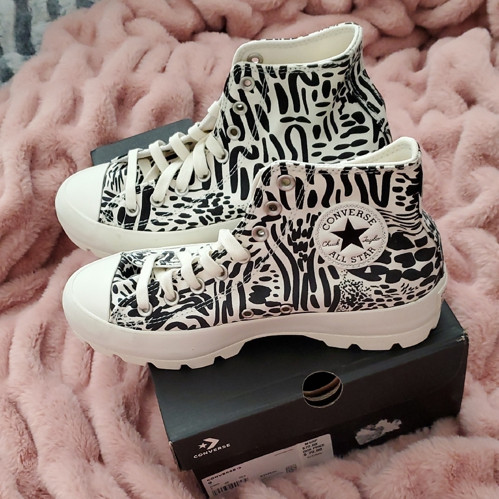 Converse Women's Zebra Print High-Top Sneakers